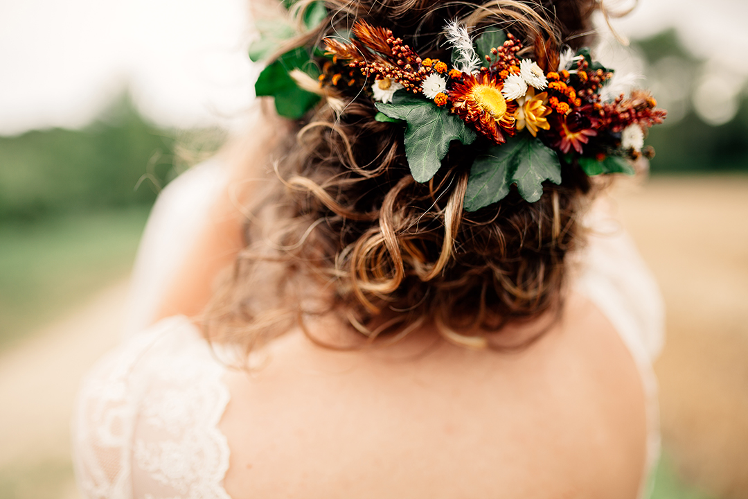 création florale coiffure mariage